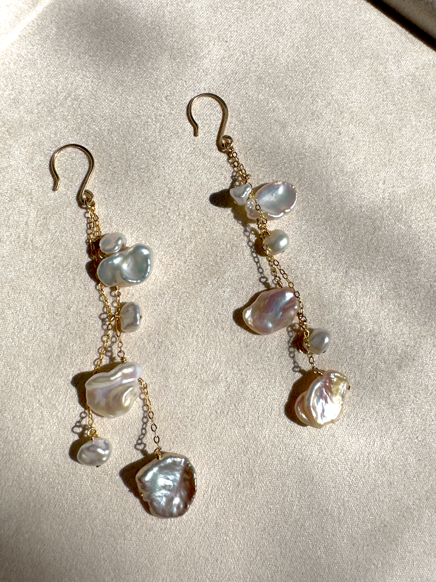 OOAK - Keishi Pearl 14kt Gold-Fill Earrings