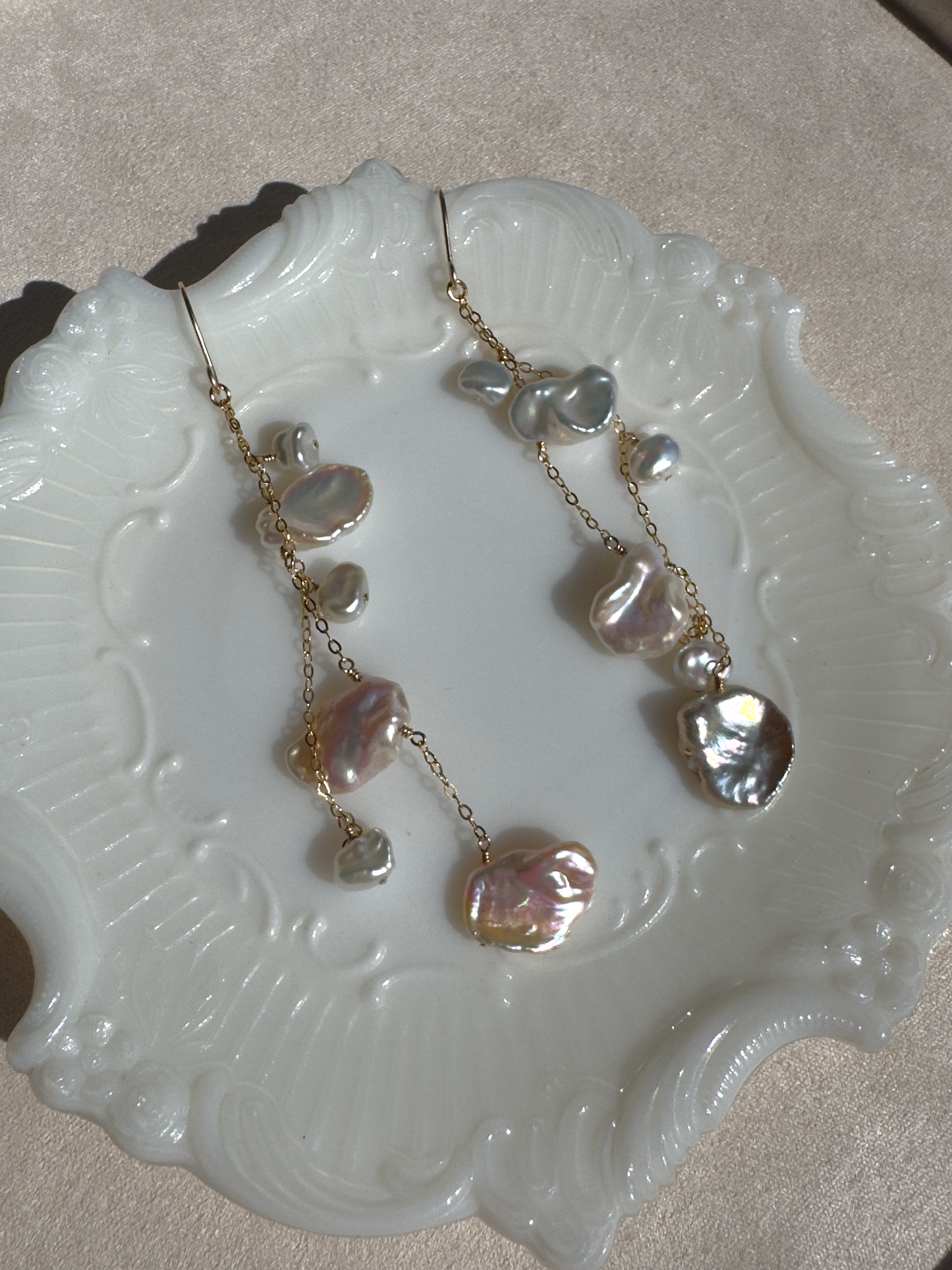 OOAK - Keishi Pearl 14kt Gold-Fill Earrings