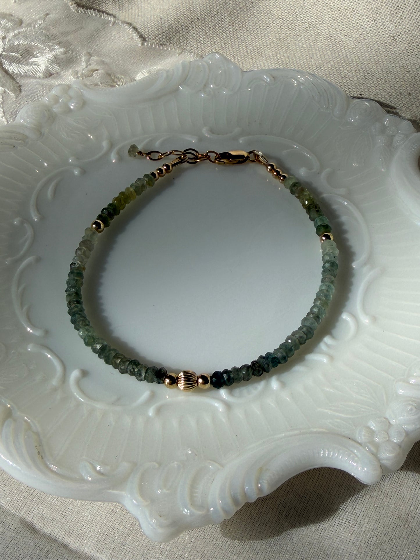 Moss Aquamarine Bracelet