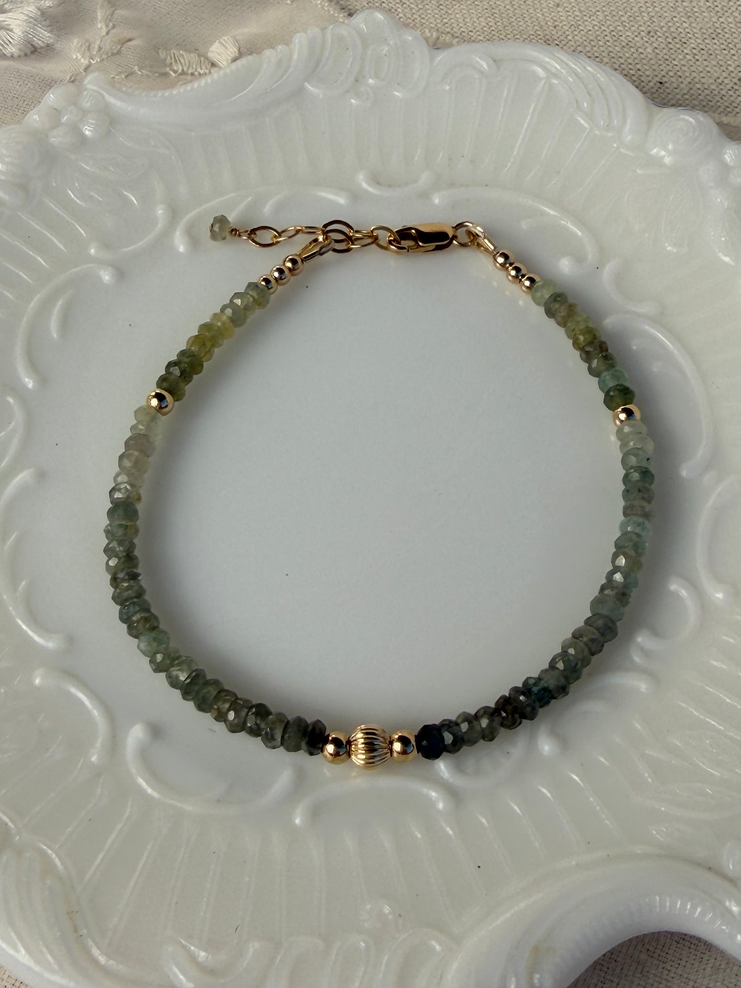 Moss Aquamarine Bracelet