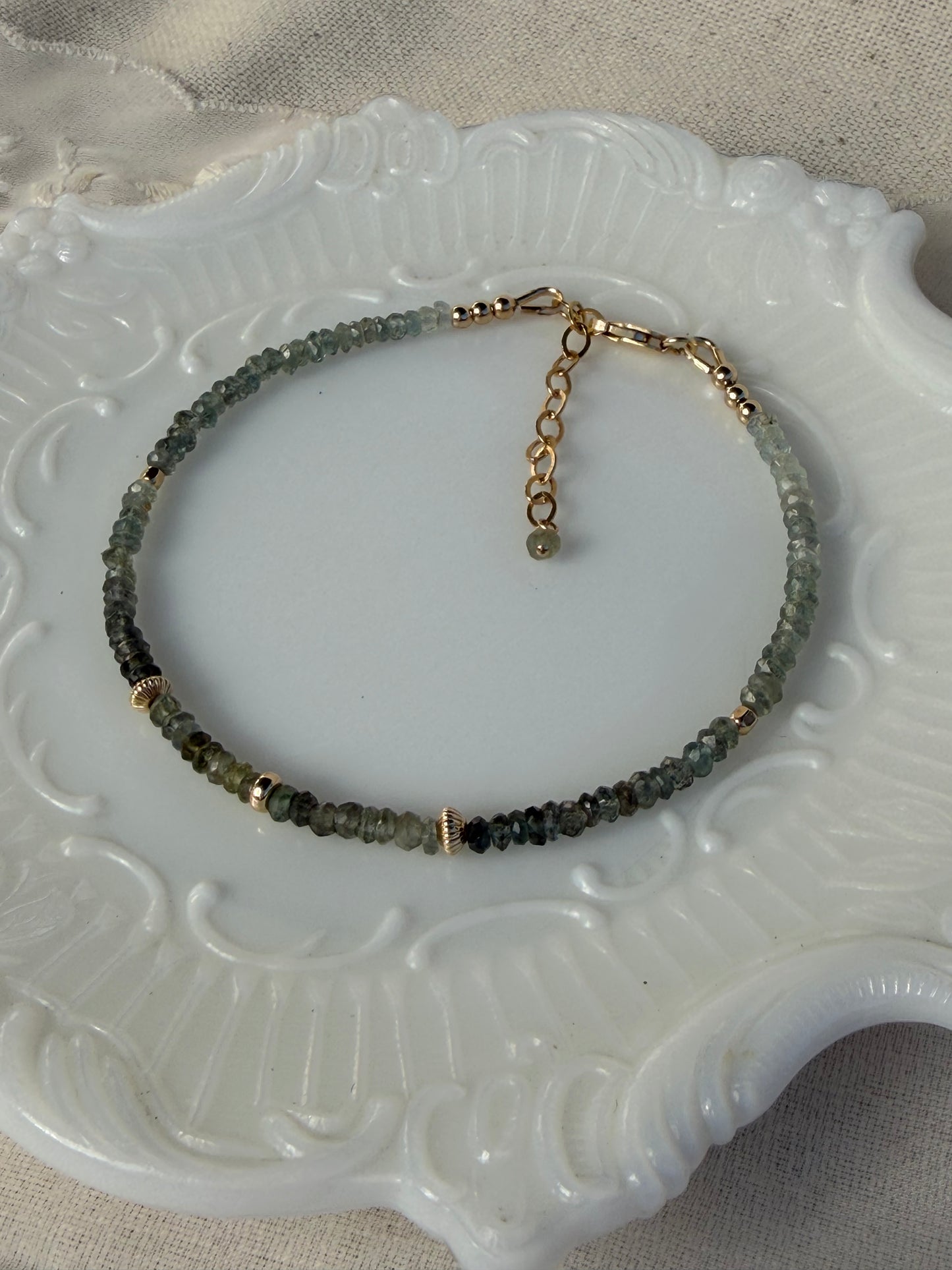 Moss Aquamarine Bracelet