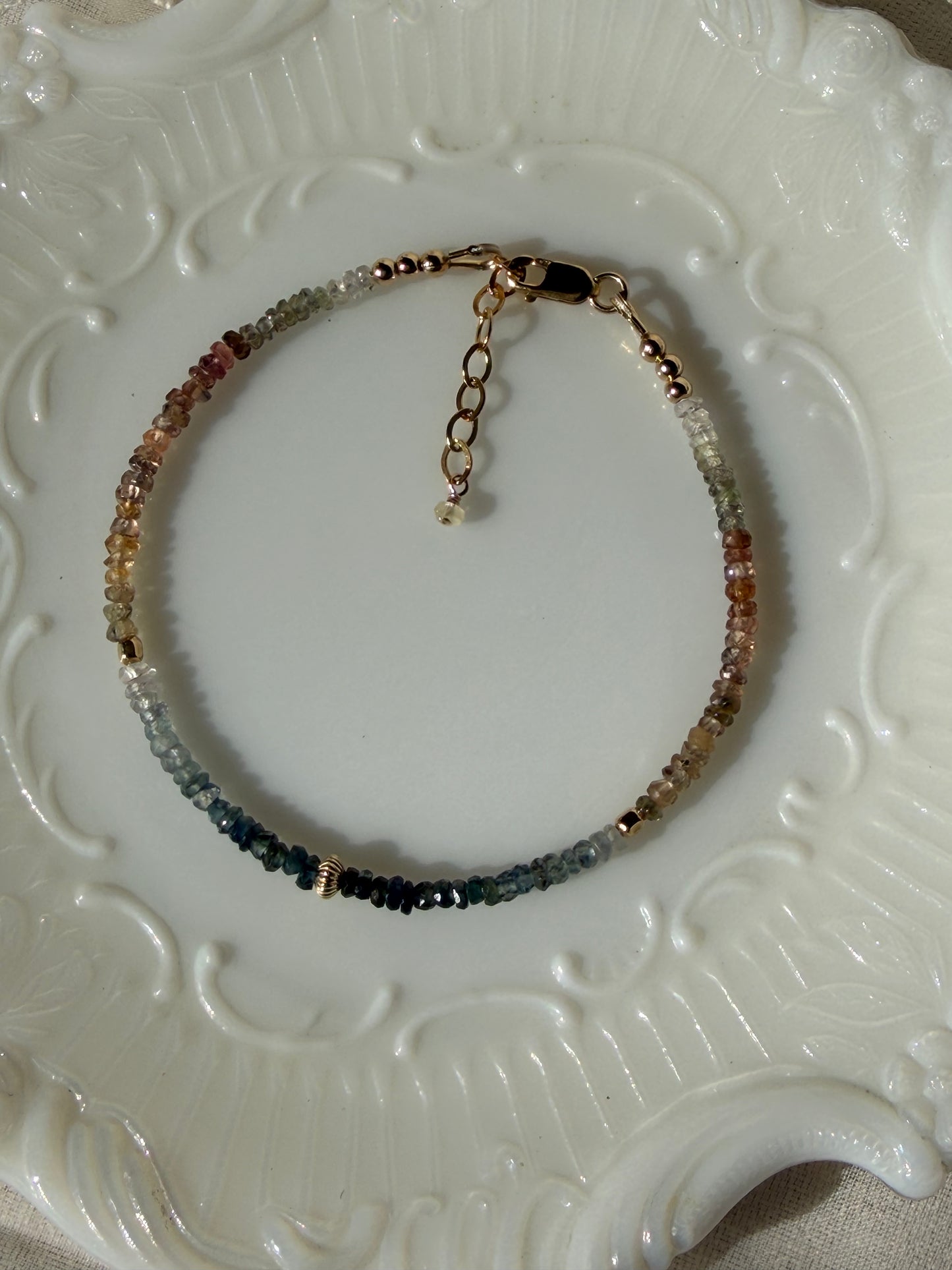 Multi Sapphire Bracelet Blue & Brown