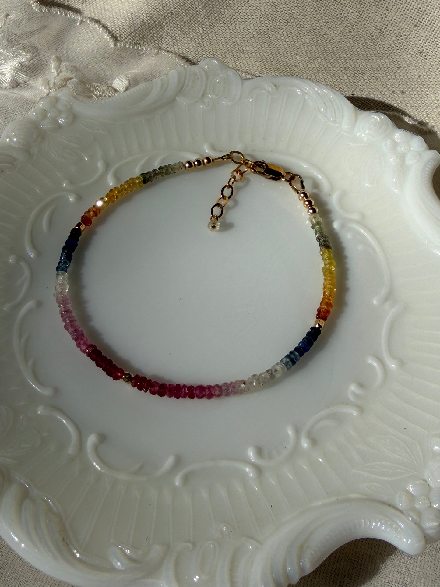 Multi Sapphire Bracelet Pink