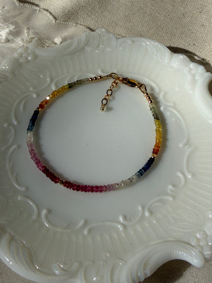 Multi Sapphire Bracelet Pink