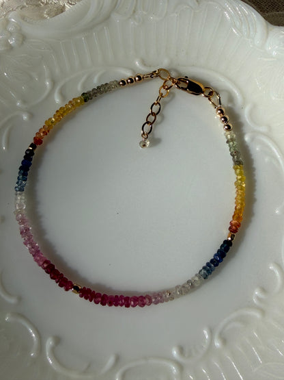 Multi Sapphire Bracelet Pink