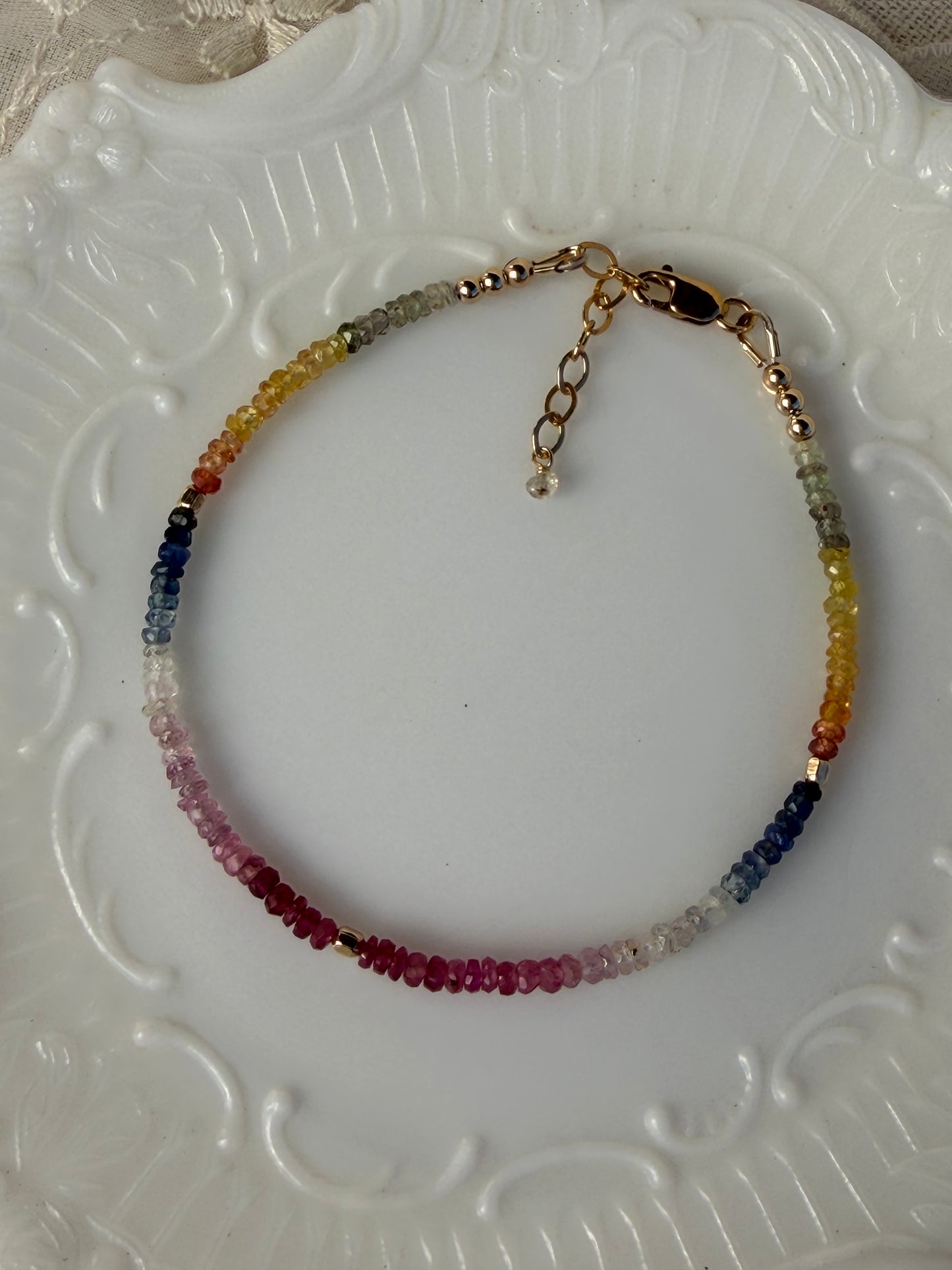 Multi Sapphire Bracelet Pink