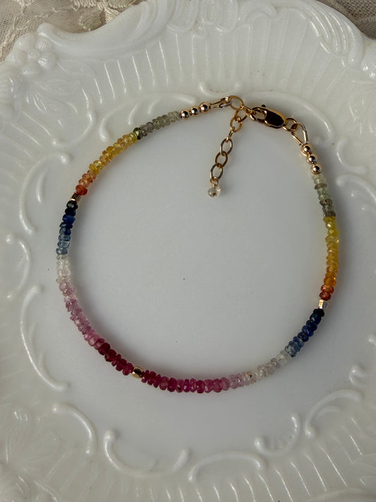 Multi Sapphire Bracelet Pink