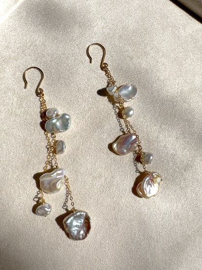 OOAK - Keishi Pearl 14kt Gold-Fill Earrings